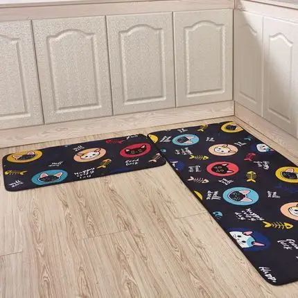 Cat baby Коврик для ванной набор 2 шт./компл. Противоскользящий коврик для ванной комнаты Память Пенный ванный коврик аксессуары для ванной кухонный ковер коврики животный узор - Цвет: Cat baby