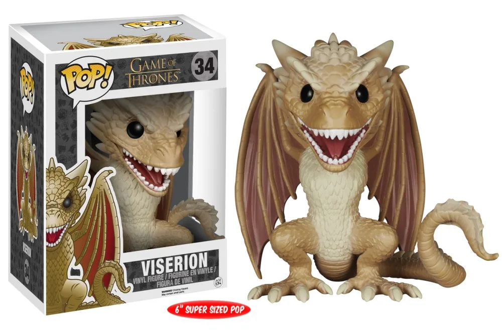 34 FUNKO POP Игра престолов RHAEGAL VISERION DROGON FigureToys коллекция моделей игрушек для детей - Цвет: 34