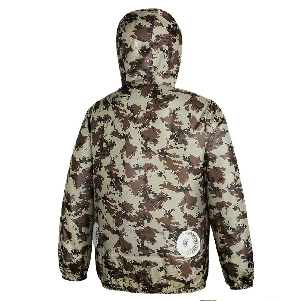 Men Riding  Jacket Tops Air Conditioning Heatstroke Countermeasures Outdoor Working Clothes Top Sport Running Blouse Top