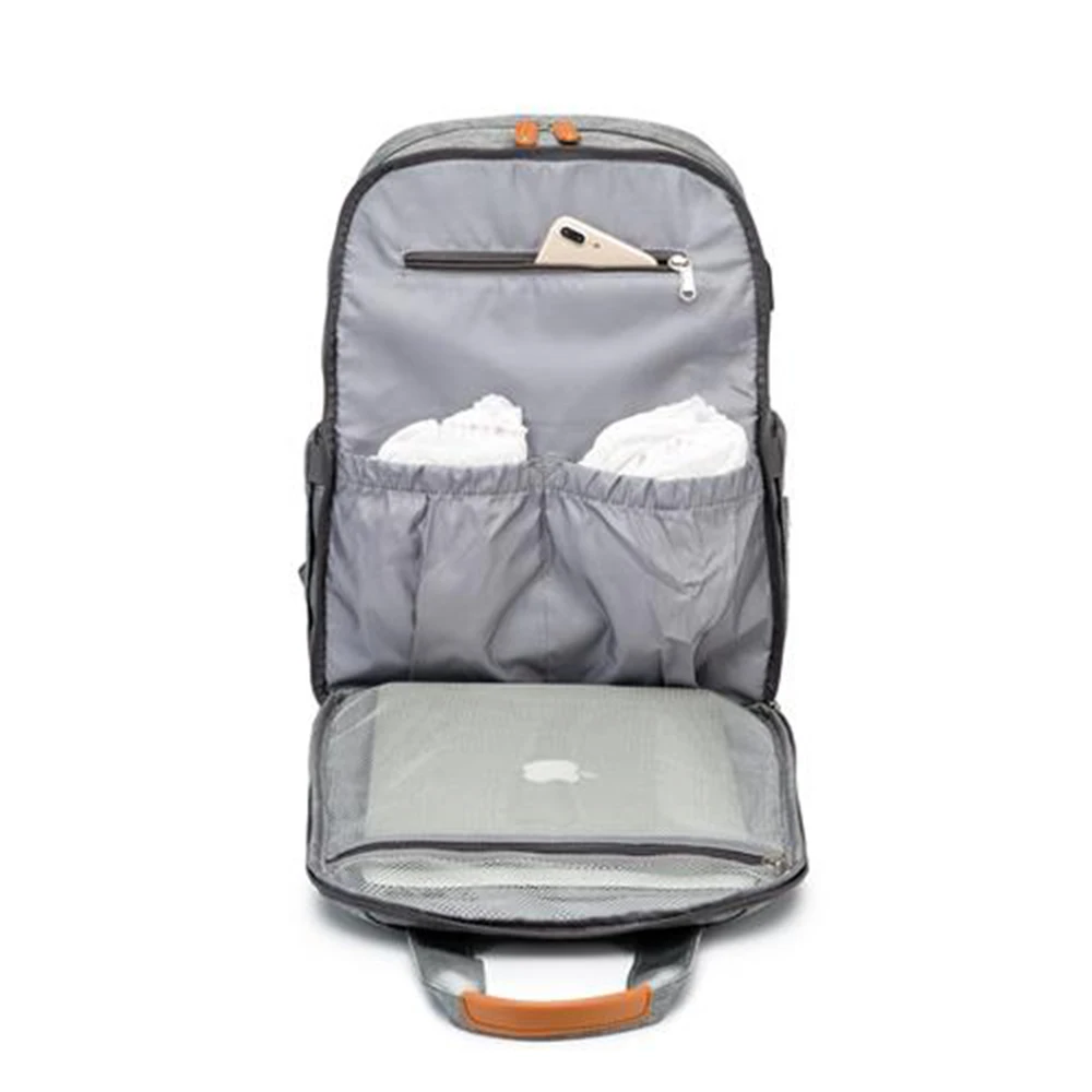 Большая сумка многофункциональные серые подгузников сумки детские рюкзак ухода