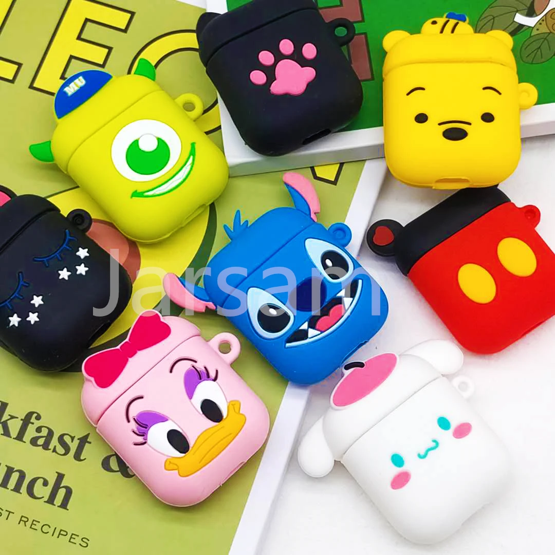 

Cartoon Cute box Wireless Headset case for Apple Airpods 1 2 Earphone soft Silicone Cover For Airpods Protective Cases