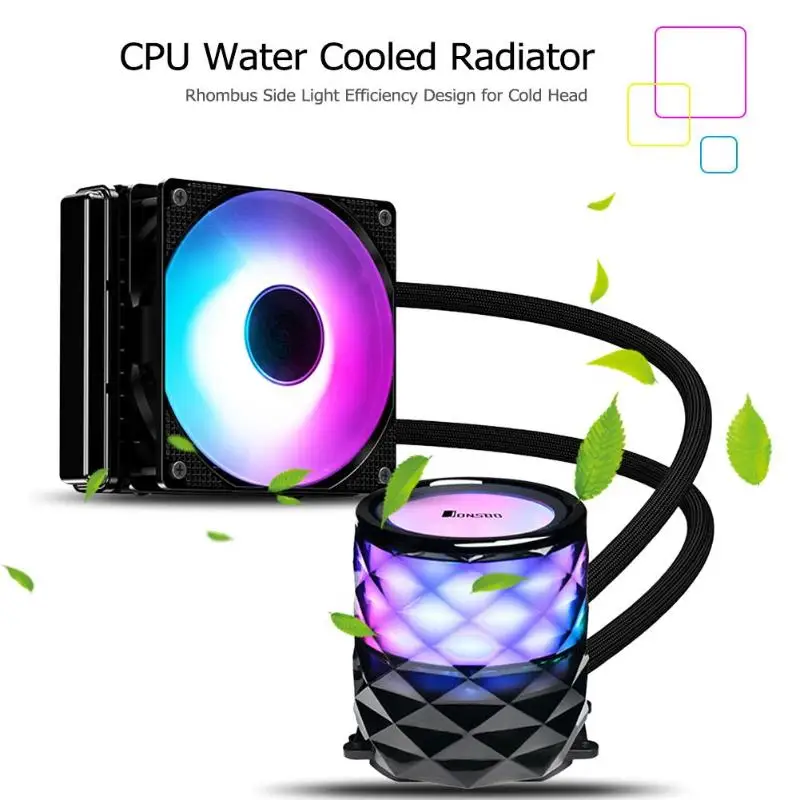 JONSBO TW3-120 RGB cpu вентилятор кулер для воды интегрированный корпус ПК жидкостный радиатор для AMD TDP AM4/AM3+/AM3/AM2+/AM2/FM2+/FM2/FM1