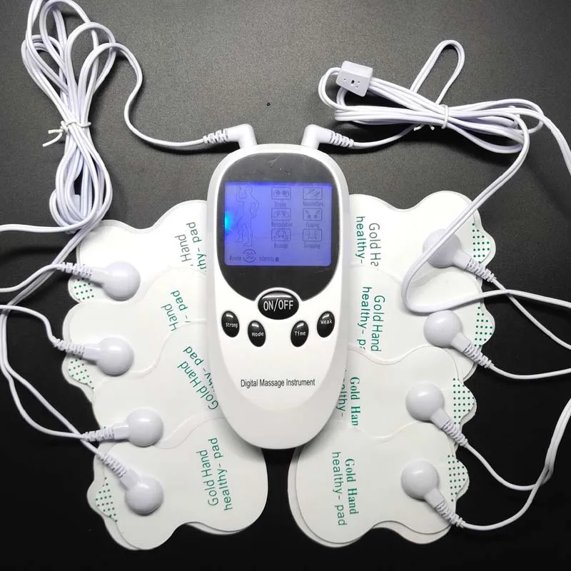 Tens Acupuncture Therapy Machine Body Pulse Muscle Neck Massager 8 Models Electric Herald For Back Foot Leg Health Care Massage