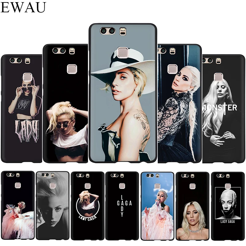 Силиконовый чехол для телефона EWAU Lady Gaga Huawei P8 P9 P10 P20 P30 Lite Mini Pro P Smart Z Plus | Мобильные