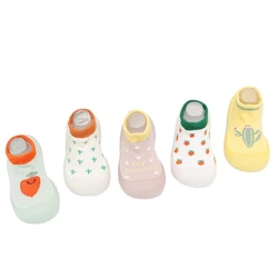 Bebê meninas meninos bonito dos desenhos animados não deslizamento algodão da criança meias de assoalho recém nascidos padrão animal primeiro sapatos da criança