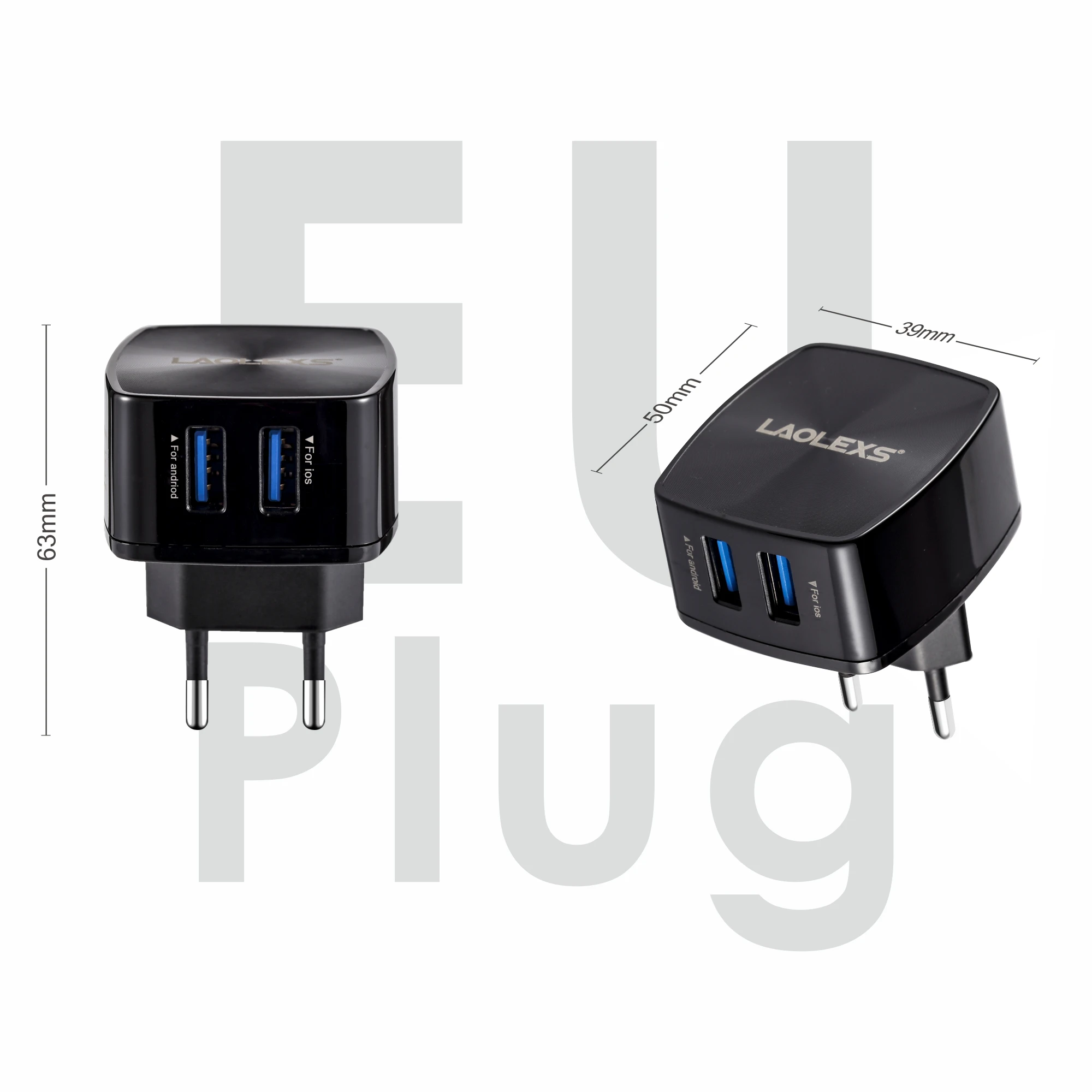 USB адаптер LAOLEXS для быстрой зарядки 2 4 А 12 Вт порта|Зарядные устройства| |