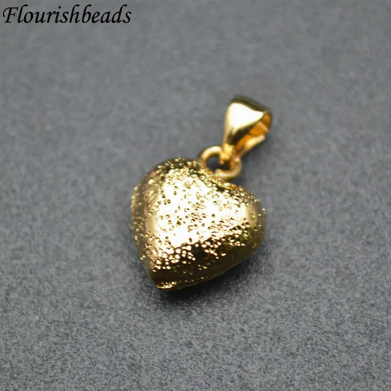 Позолоченный металлический Медный кулон в форме сердца из никеля, подходит для изготовления женских ювелирных изделий, 30 шт. в партии