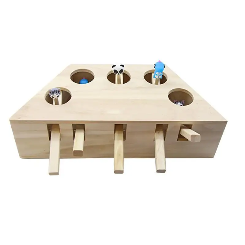 Игрушка для кошек, машина для хомяка, забавная игрушечная кошка, твердая древесина, товары для домашних животных