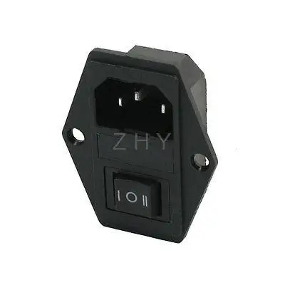 

IEC320 C14 Module Plug Fuse Switch Male Power Socket w 6-pin Switch