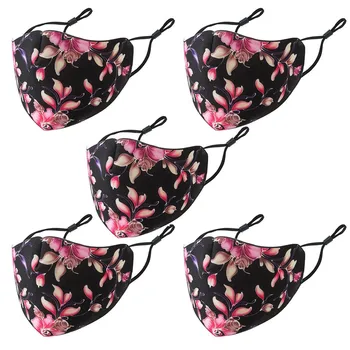 

5PC Unisex Cute Printing Outdoor Mouth Mask Washable Reuse Face Mask Face Mask Breathable Mask Cloth Mouth Caps Mouth Mask