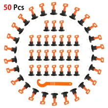 

50Pcs/Set Alignment Tile Leveling Wedges Tile Spacers System Flat Ceramic Leveler for Floor Wall Construction Tools Locator