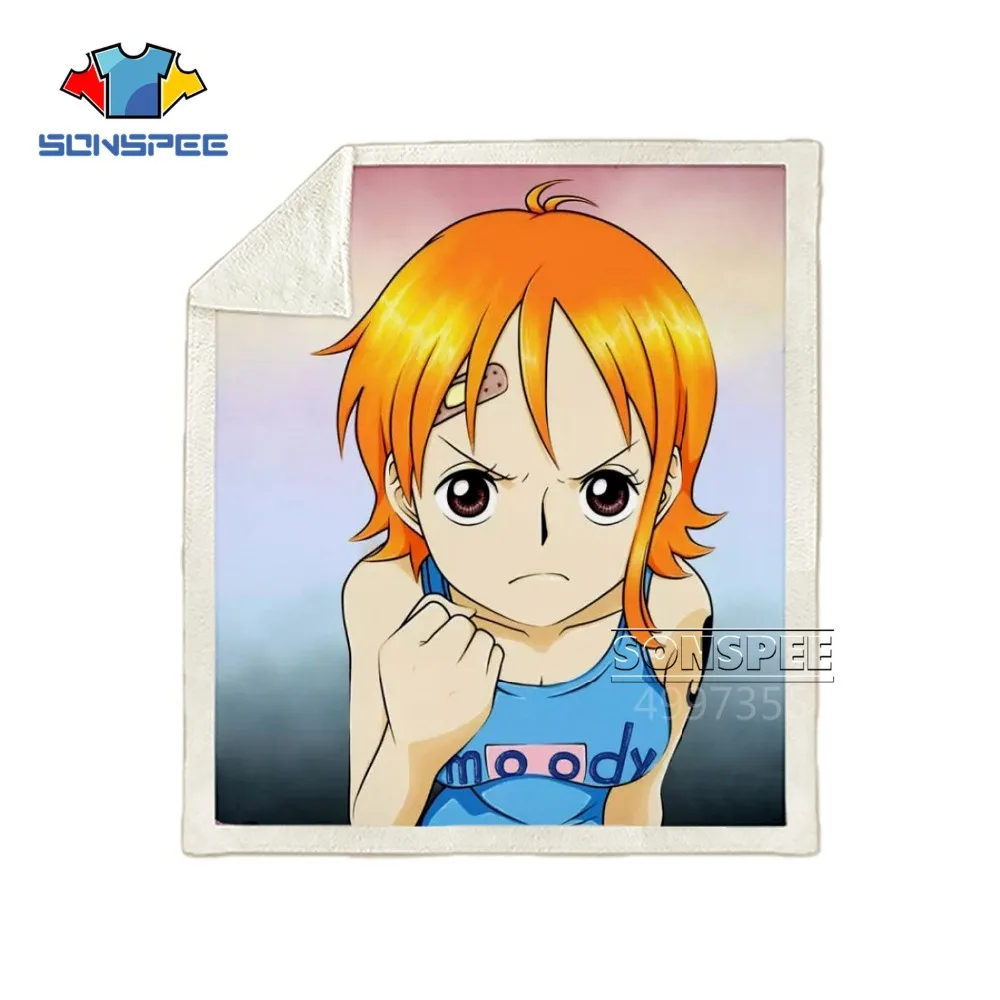 SONSPEE цельное одеяло Nami Nico · Robin Harajuku для детей и взрослых с 3D принтом, теплое покрывало для дивана, осенняя кровать для путешествий, отдыха, K176
