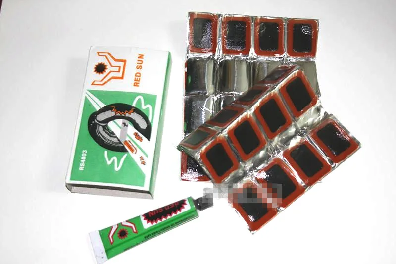 Пленка для ремонта велосипедных шин с водяным шлангом, пластыри для шин, инструменты для ремонта велосипедов и автомобилей, клей для холодной накладки, 48 шт