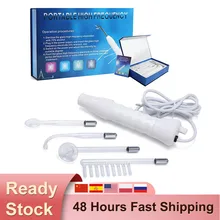 

Portable Handheld High Frequency Facial Machine With 4 Pcs Different Skin Care Tubes Hair Facial Body Professional Beauty Care