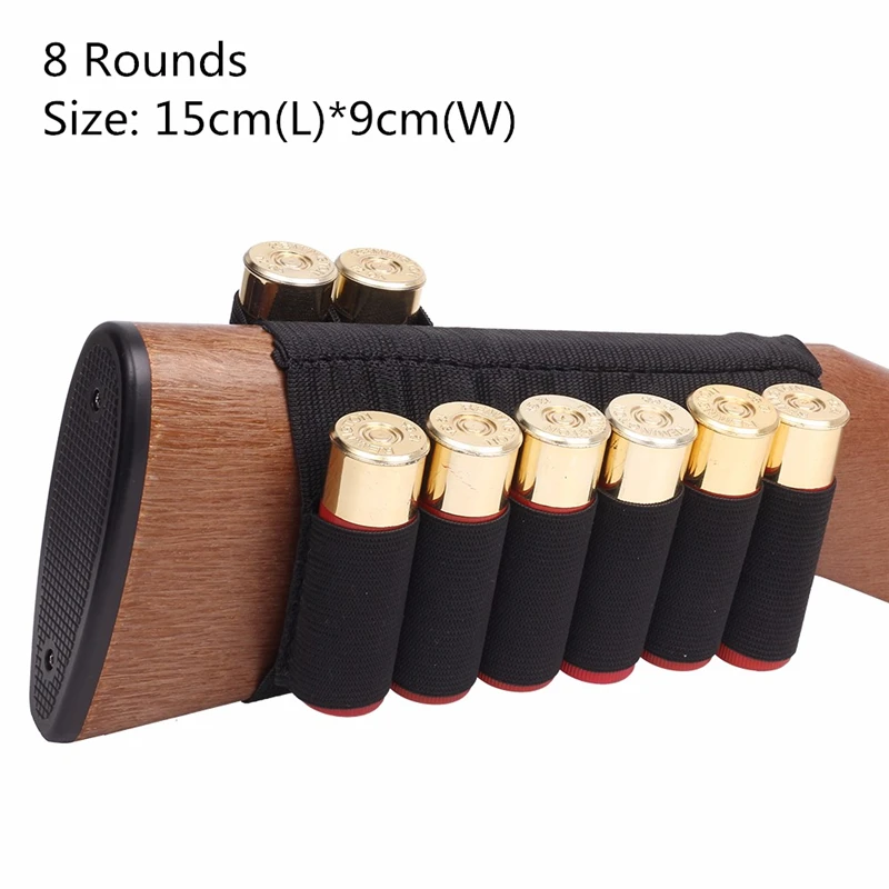 Hunting Gun Accessory Military Gear 5/8/9/14 Rounds Shotgun Buttstock Ammo Pouch Shell Holder Bullet Cartridge Bandolier Free