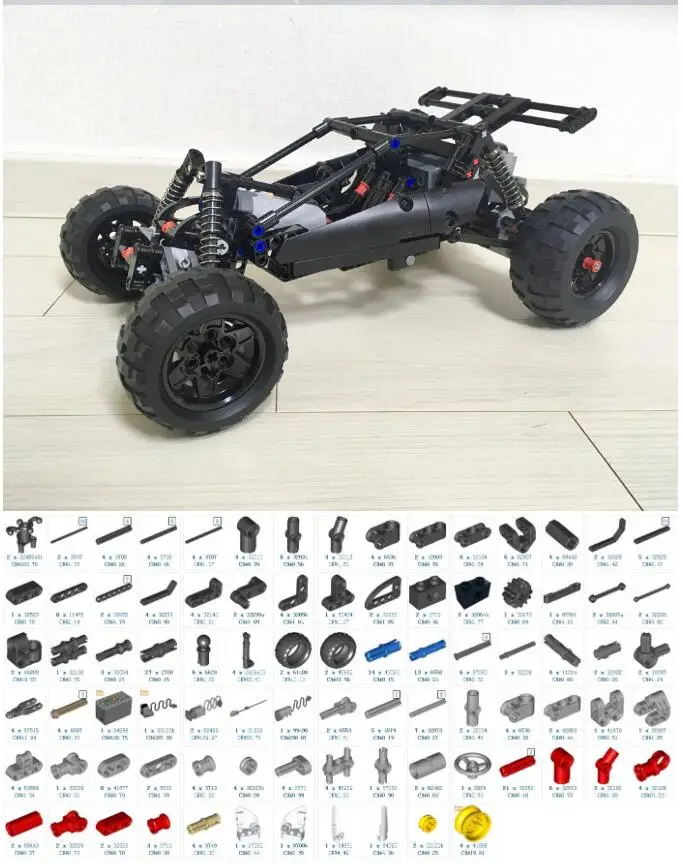 MOC Technic Arakawa Buggy 2 внедорожных автозапчастей MOC-1812 электрический пульт дистанционного управления