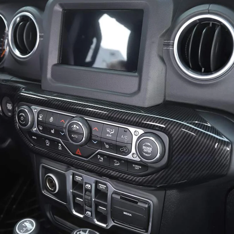 Накладки для салона Jeep Wrangler JL+ панель управления кондиционера, декоративные наклейки, аксессуары для Jeep JL