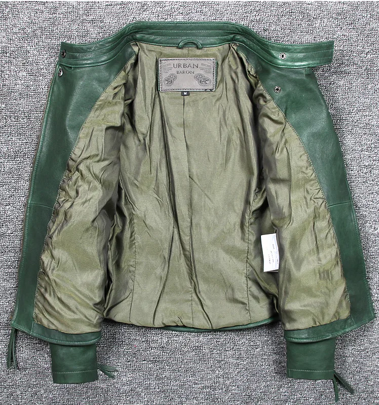 Women Genuine Leather Jackets Sheepskin Motorcycle Jackets Female Slim fit Leather Coat S-2XL