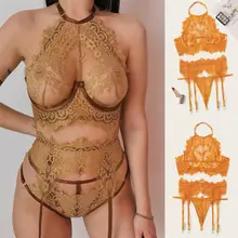 Сексуальное женское нижнее белье Babydoll кружевное ночное белье набор набедренных повязок