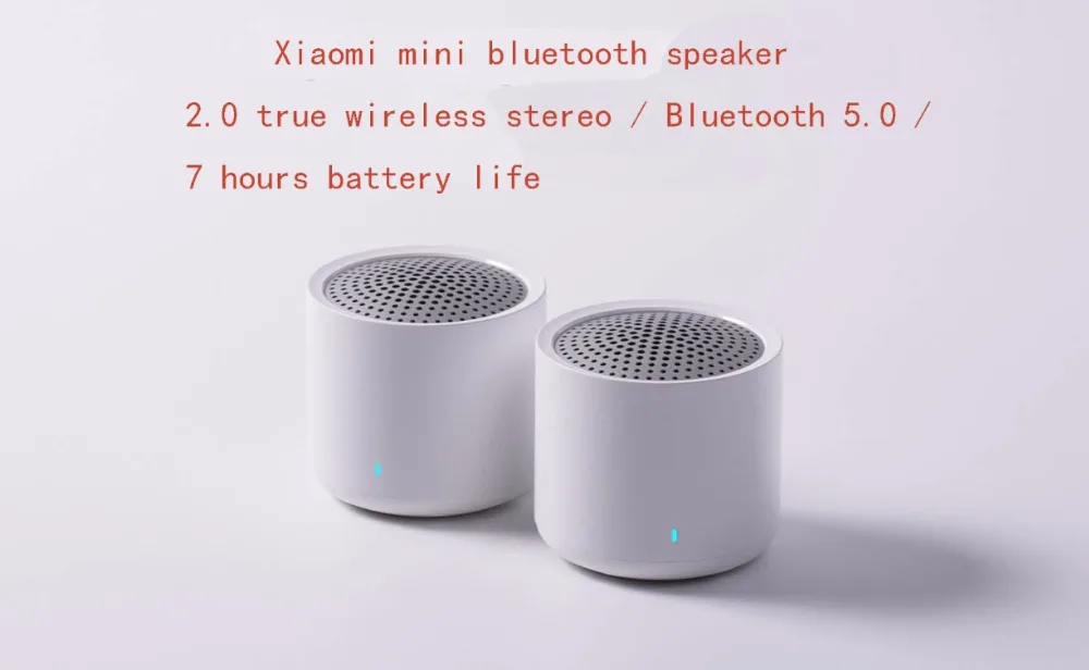 xiaomi Bluetooth динамик беспроводной стерео 2 шт, mi спикер, стерео, портативный mi ni, вызов аудио, Bluetooth 5,0