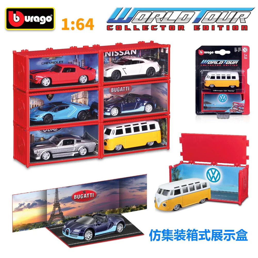 Bburago модель миниатюрной игрушечной машины Bugatti Veyron Gla GTR R35 автомобиля VOLKSWAGEN Samba 1:64 |