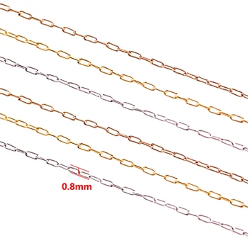 

2Meter Stainless Steel DIY Necklace Chain 0.25mm Thin Beading Cable Chains Jewelry Making Supplies Wholesale Lots Bulk
