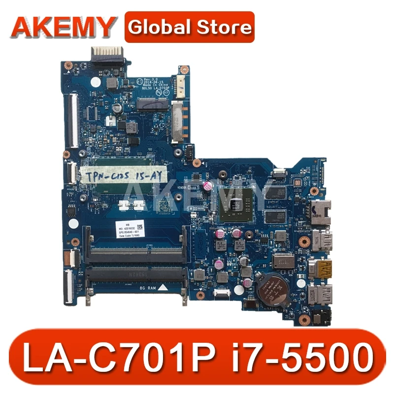Для For HP 250 G4 ноутбук ПК Материнская плата ноутбука 816437 001 501 601 i7 5500 LA C701P 100%