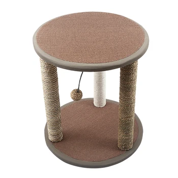 

Sisal Cat Room Tree Toy Claw Board Scratch Column Tube Hollow Size Jumping Platform