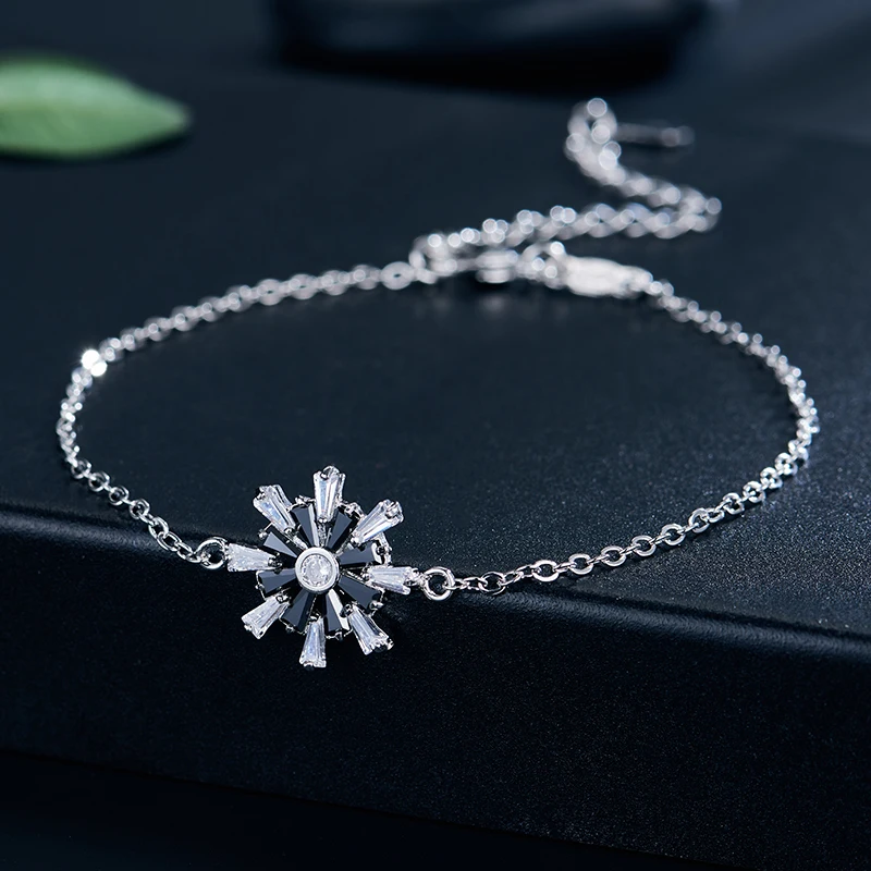 Модный Кристальный браслет серебристый цвет регулируемый браслеты с кулоном в форме бесконечности для женщин свадебный браслет ювелирные изделия