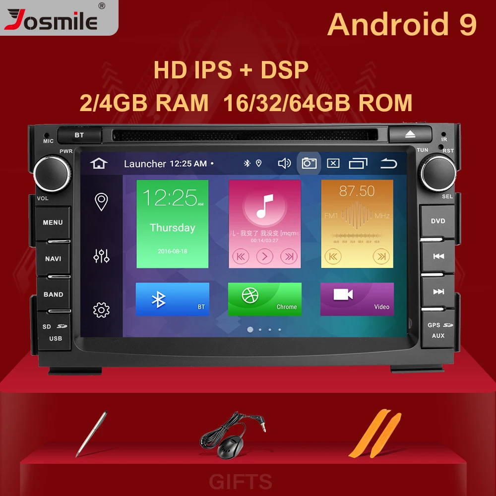 IPS DSP 4GB 64G 2 Din Android 9 Car Multimedia DVD Player For KIA Ceed 2009 2010 2011 2012 autoradi
