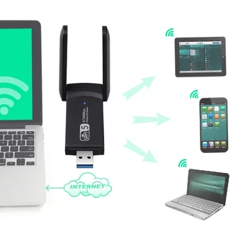 

USB 3.0 Wifi Adapter Dual Band 1200Mbps 5G 2.4G Wifi Antenna Dongle Wireless Receiver Network Card For Laptop Desktop Computer