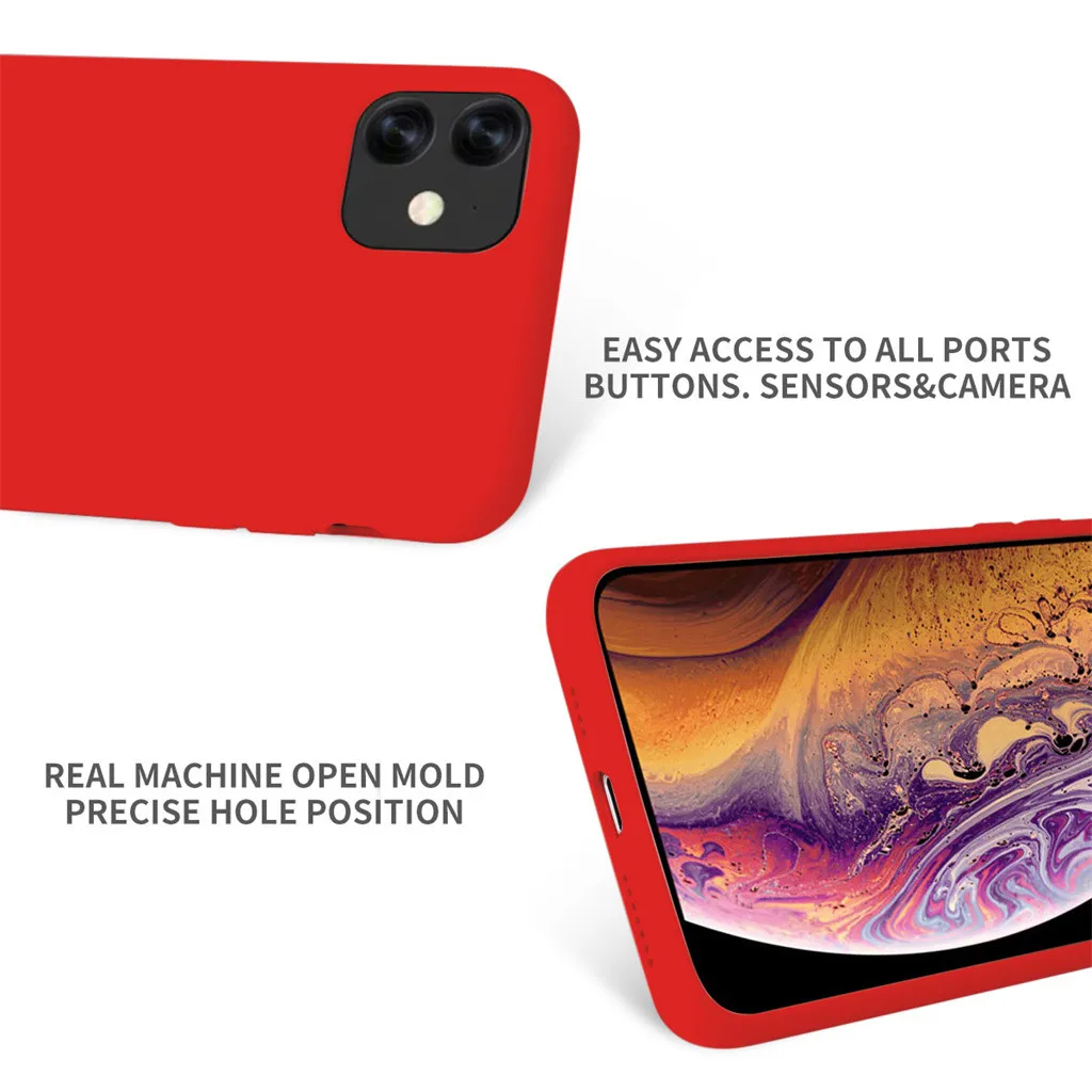 Силиконовый чехол для IPhone 11, чехол для IPhone 11 Pro 11 Pro Max, элегантный толстый противоударный, полная защита кожи Покрытие оболочки 19Sep