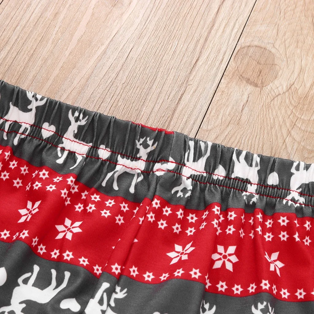 Рождественский комплект детской одежды для сна, топ с длинными рукавами и принтом оленя+ штаны для детей, хлопковый пижамный комплект для мальчиков и девочек, одежда# Y1