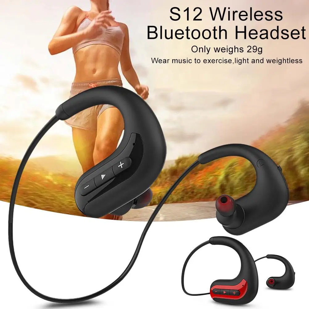 S12 беспроводные Bluetooth наушники, стерео гарнитура, 8 Гб памяти, 8 уровень, водонепроницаемые спортивные наушники для плавания, наушники для ушей