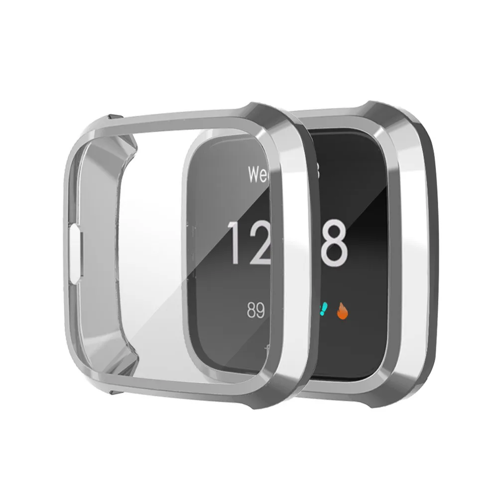 Gray H30 Мягкий ТПУ защитный чехол с гальваническим покрытием для Fitbit versa Lite чехол для смарт часов защитная оболочка умные аксессуары - Цвет: Gray