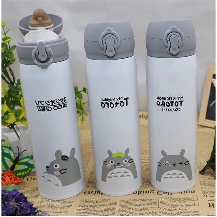 

Creative South Korea Portable Compact Cute Insulated Cup Fresh Totoro Bounce Stainless Steel Men's Women's Students Water Cup