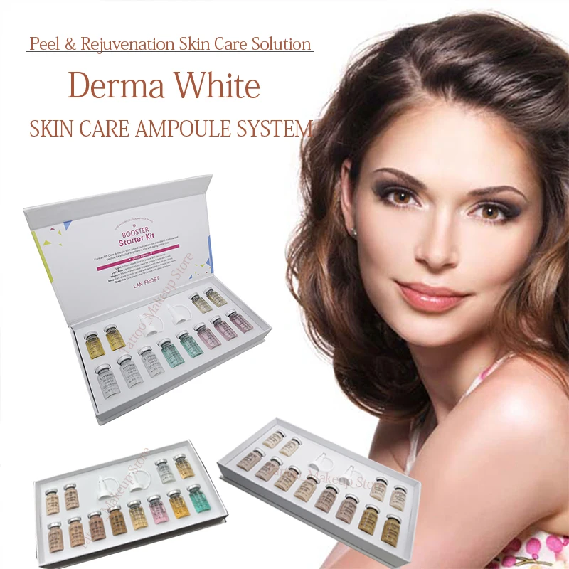 Корейский Макияж BB крем ампулы Dermawhite сыворотка Booster Starter Kit Mix Shades осветляющая