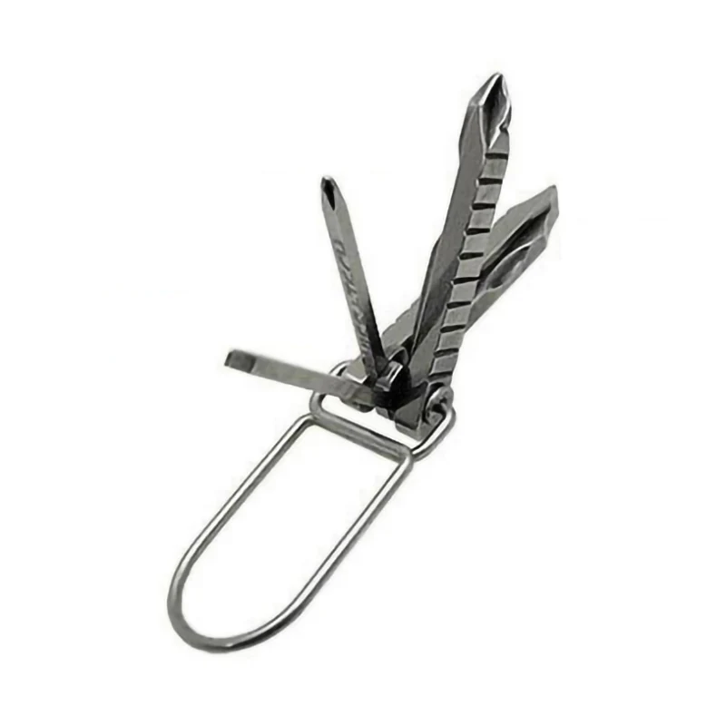 

4 In 1 Steel Key Chain Multitool Portable Phillips Screwdriver Keychain EDC Outdoor Tools Camping Gear Survival Kit
