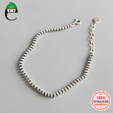 ElfoPlataSi,, модный, 925 пробы, серебряный, милый, 3 мм, бусины, браслет-цепочка для женщин, жены, девушек, девушек, хорошее серебряное ювелирное изделие DS2295