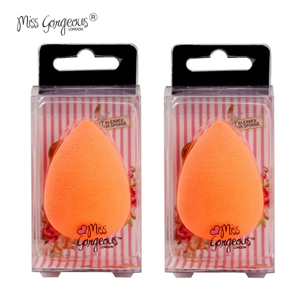 Бренд Miss Gorgeous, 2 шт., спонжи для макияжа, форма капли воды, основа для макияжа, пудра, Bb крем, косметическая губка, капля воды, мягкая красота