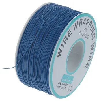 

PCB Copper Core Jumper Wire Single Conductor Coil AWG30 820.2 Ft Blue