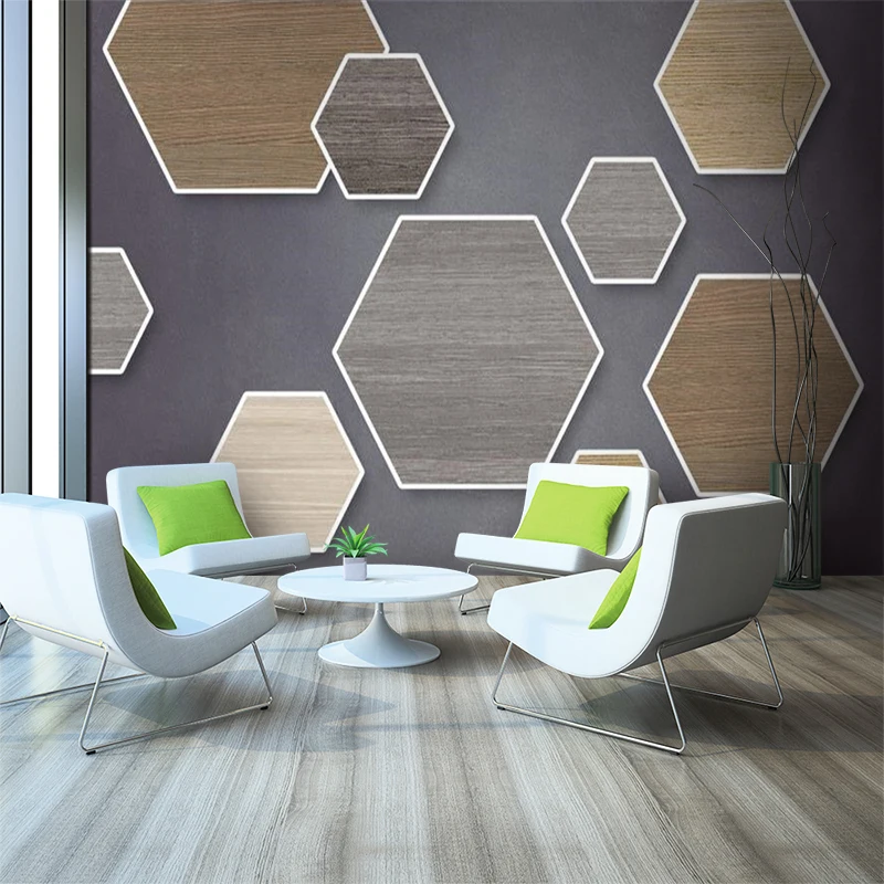 

Custom Mural Wallpaper Modern Minimalism Hexagon Geometry Background Wall Painting