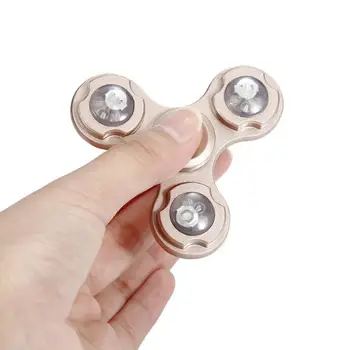 

LED Light Dazzle Color Tri Fidget Spinner Toy Rotate Light Hand Finger Spinner For ADD&ADHD Sufferers For Killing Time For Gifts