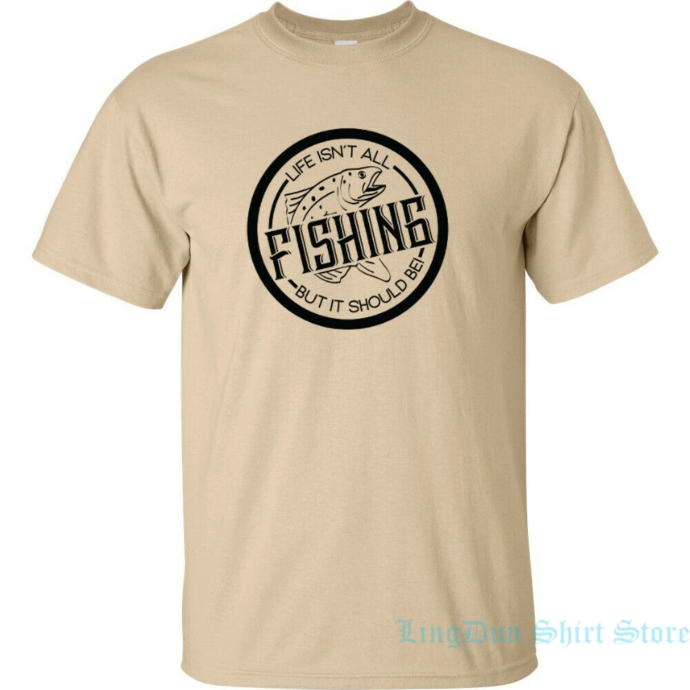Жизнь не вся рыбалка но это должно быть черный логотип Футболка отправить мне