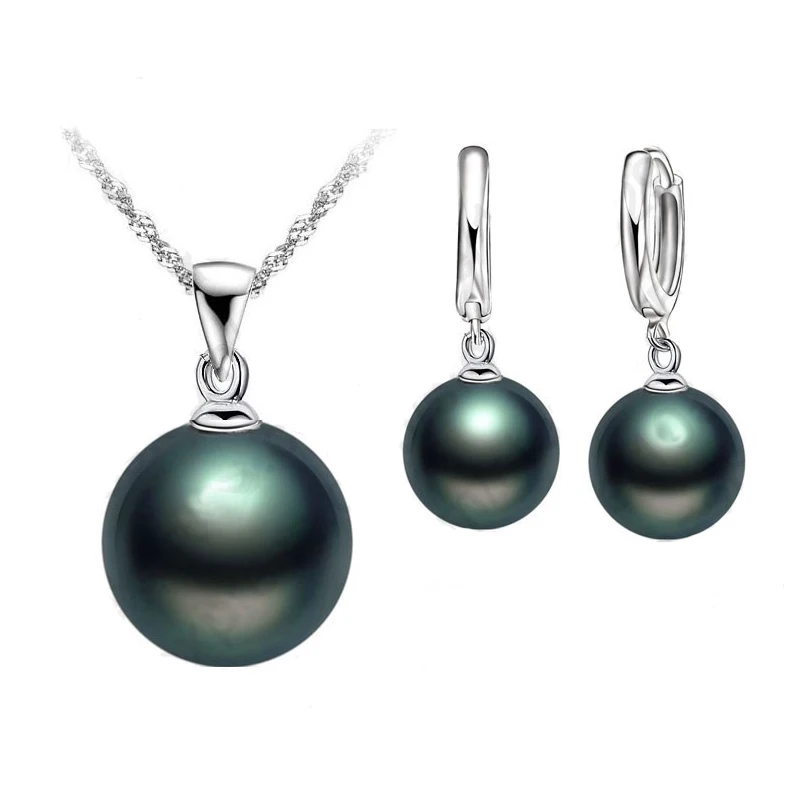 Top Quality Freshwater Pearl Jewelry Sets 925 Sterling Silver Necklace Natural Dangle Earrings Wedding | Украшения и аксессуары