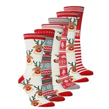 Женские рождественские носки, теплые зимние носки для отдыха, носки-Тапочки
