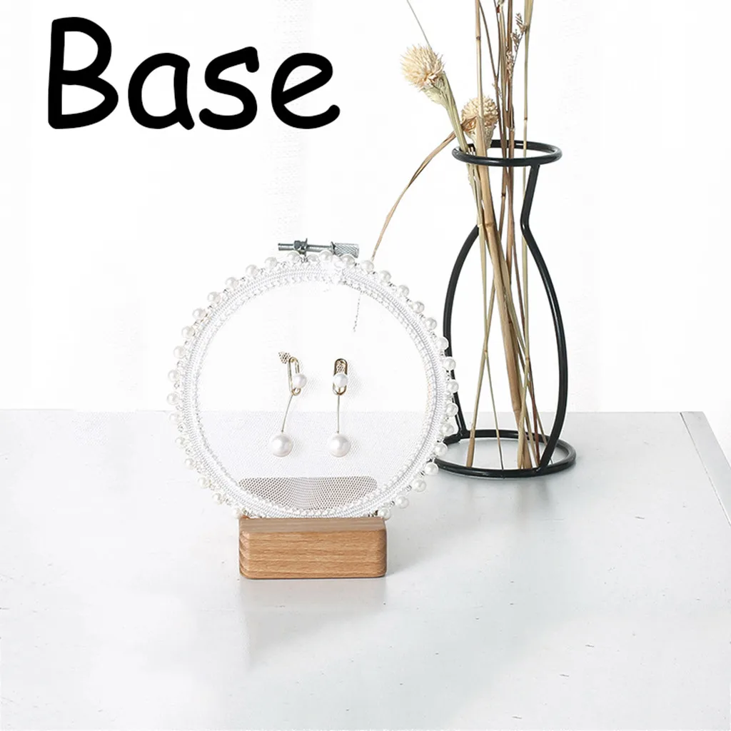 Ювелирные изделия Дисплей Стенд Бамбуковые серьги с вышивкой Ожерелье Кольцо