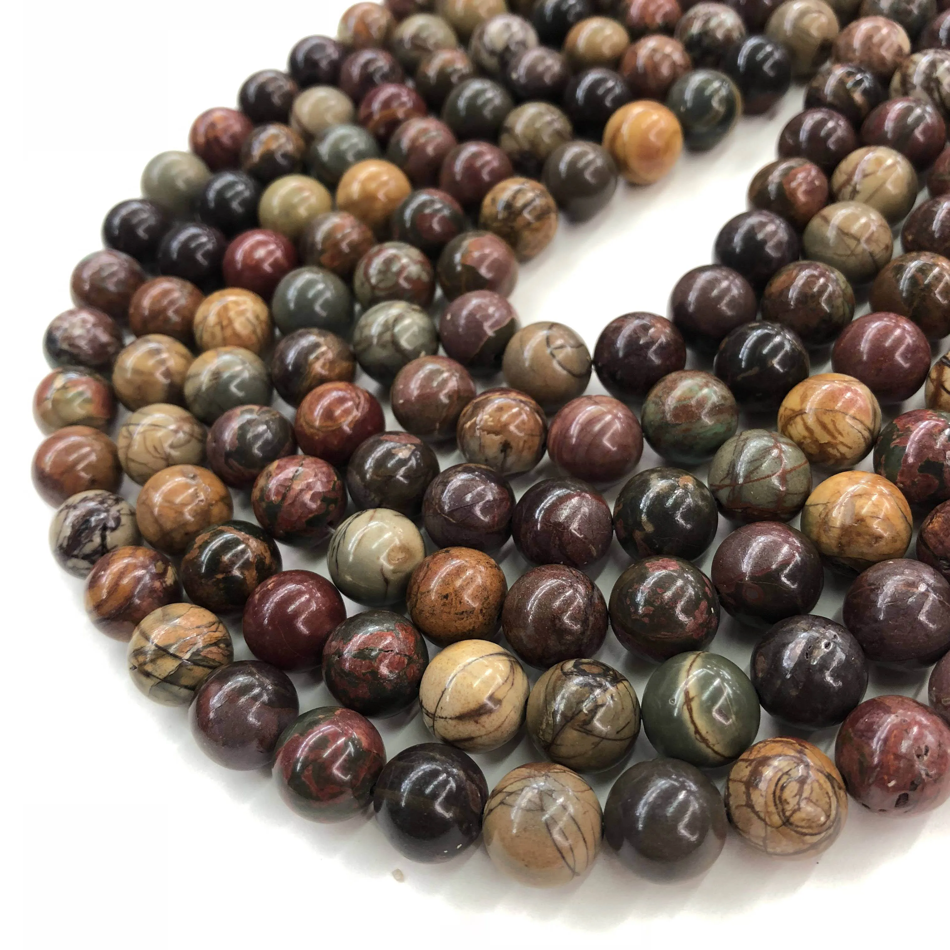 

4mm Natural Picasso Jasper Bead Round Loose Gemstone Spacer Beads Jewelry Making DIY Bracelet Necklace Accessories Factory Price