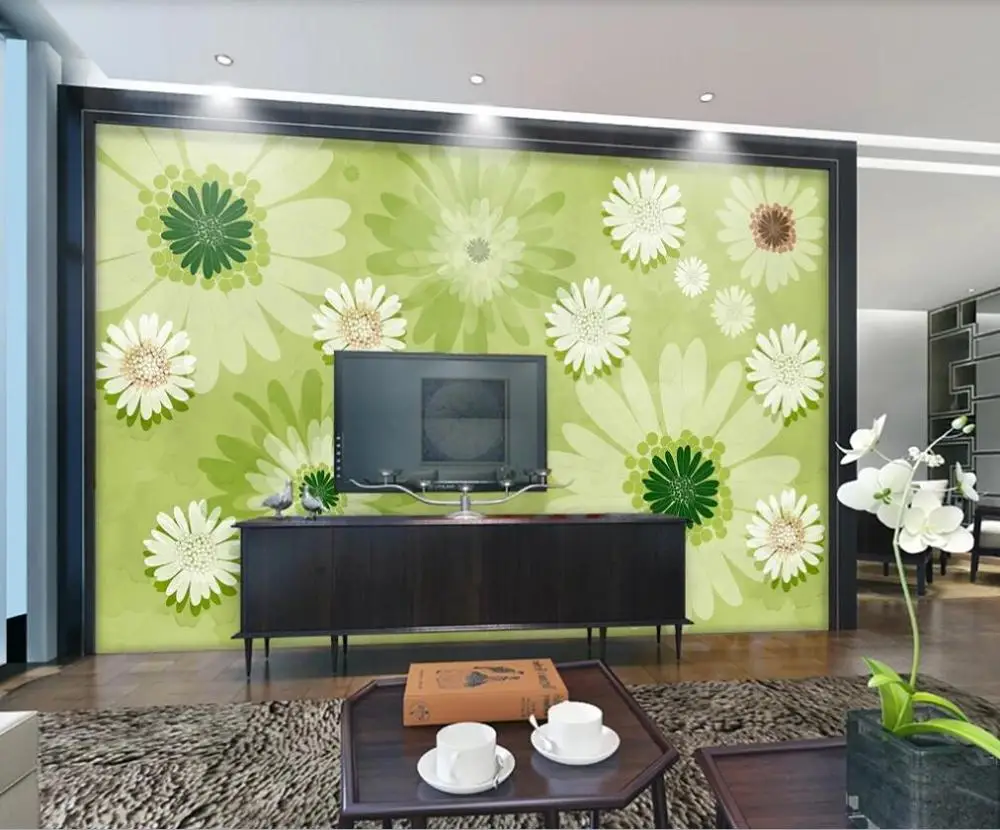 XUE SU Large custom home decoration wallpaper mural fashion dream fashion Zou Ju flowers TV background wall