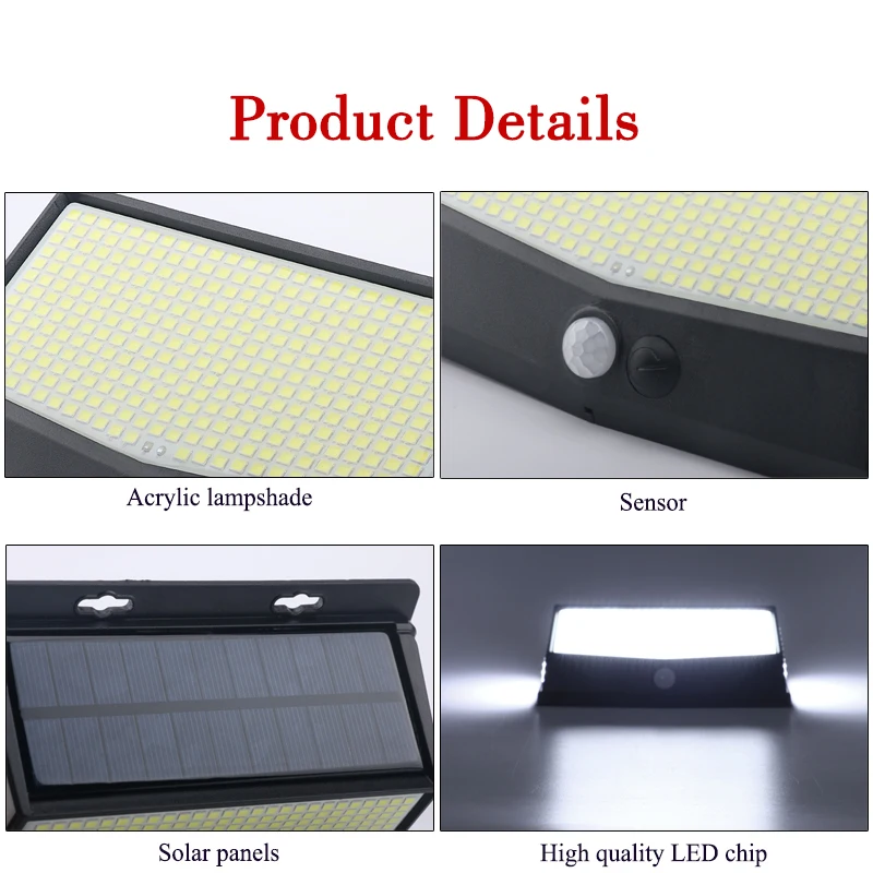 468 LED Solar Light Human Body Sensor 288 Solar Lamp IP65 Outdoor Light automatic adjust brightness Garden Street Light 3 468 LED Solar Light Human Body Sensor 288 Solar Lamp IP65 Outdoor Light automatic adjust brightness Garden Street Light 3